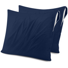 Utopia Bedding Waterproof Throw Pillow Protectors (No Pillow Inserts) with Zipper European (2 Pack Navy Blue) Outdoor Bed Couch Decorative Pillow En