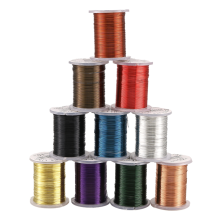 10 rolos de fio de cobre para fazer contas de fio para fazer joias faça você mesmo, cores mistas --- 0,3 mm