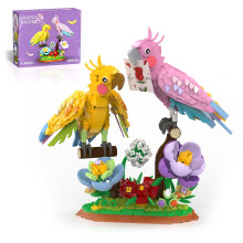 Ensemble de Blocs à Construire Amoureux de la Saint-Valentin, Perroquets Cockatiel Compatibles Lego
