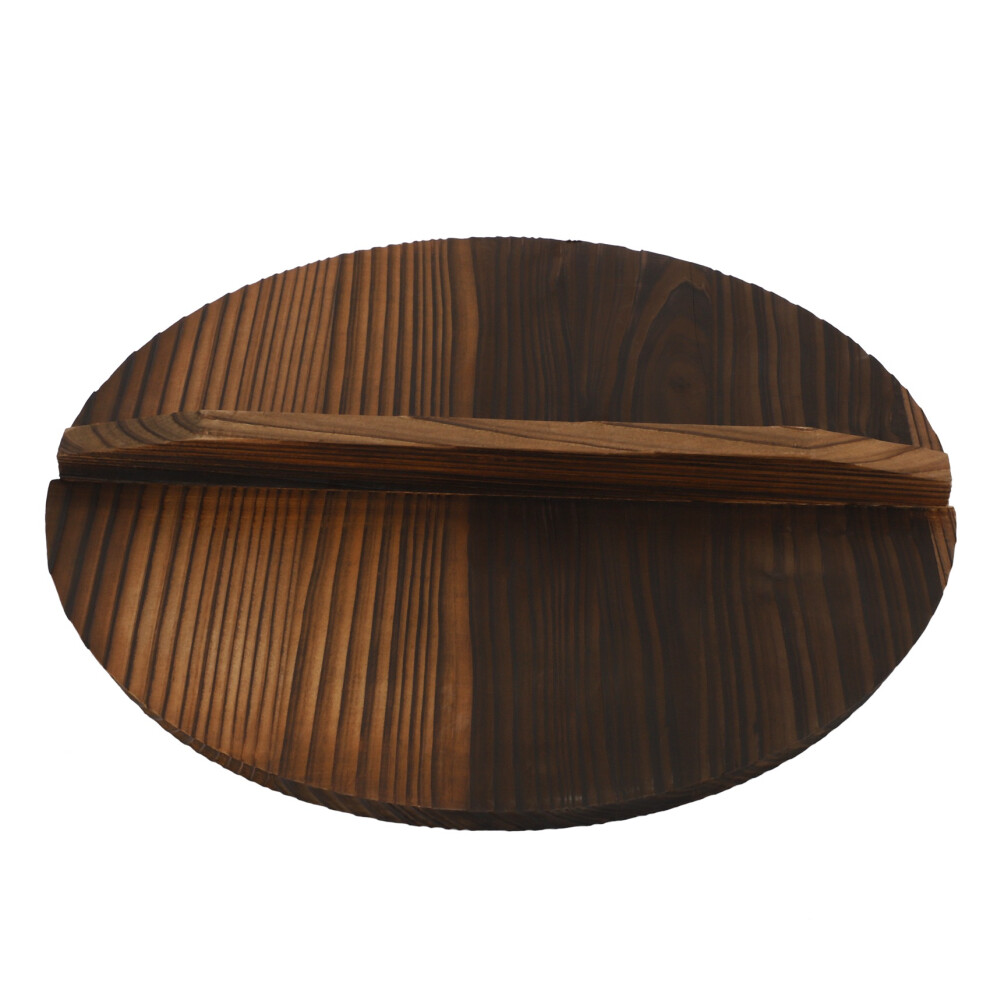 Keuken Multifunctionele Houten Potdeksel Handvat Pandeksel Eco-vriendelijke Anti-verbranding Houten Bakdeksels 30cm