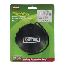 Valterra T1020VP afvalklepdop - 3"""" bajonet zwart