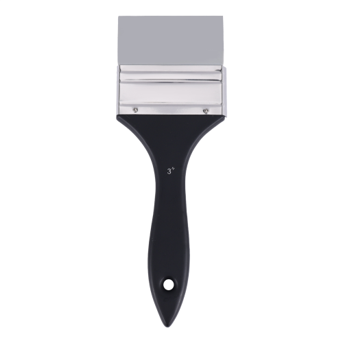 Pincel modelador de silicone, largo, firme, plano, flexível, acrílico e ferramenta de pintura à base de água, 3 polegadas 2