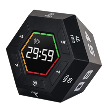 Pomodoro Timer, Productivity Timer,3, 5, 15, 30, 45, 60 Minute Preset Smart Countdown Time Management Tool