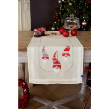 Kit per centrotavola a punto croce Vervaco Gnomi natalizi 40x102 cm