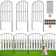 VEVOR Decorative Garden Fence 10 Pack  No Dig Fence 24in(H) x11ft(L) Animal Barrier Fence  Underground Garden Fencing with 2 inch Spike Spacing  Metal