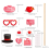 25 décorations de Saint-Valentin, accessoires de photomaton pour la Saint-Valentin 3