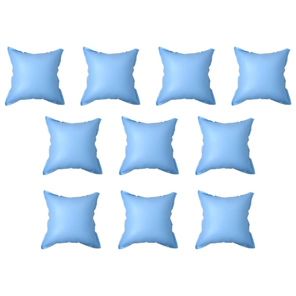 vidaXL Above-Ground Pool Winter Air Pillows - Set of 10 Durable PVC Inflatable Pillows  Ice Protection for Pool Covers  Blue  43.3"""" Dimensions