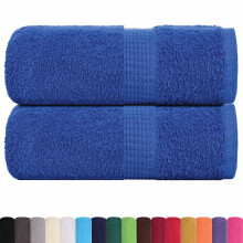 vidaXL Guest Towels 2 pcs Blue 30x50cm 360g/m 100% Cotton