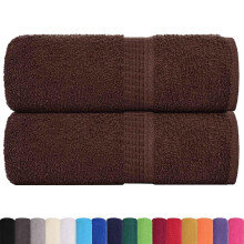 vidaXL Guest Towels 2 pcs Brown 30x50cm 360g/m 100% Cotton