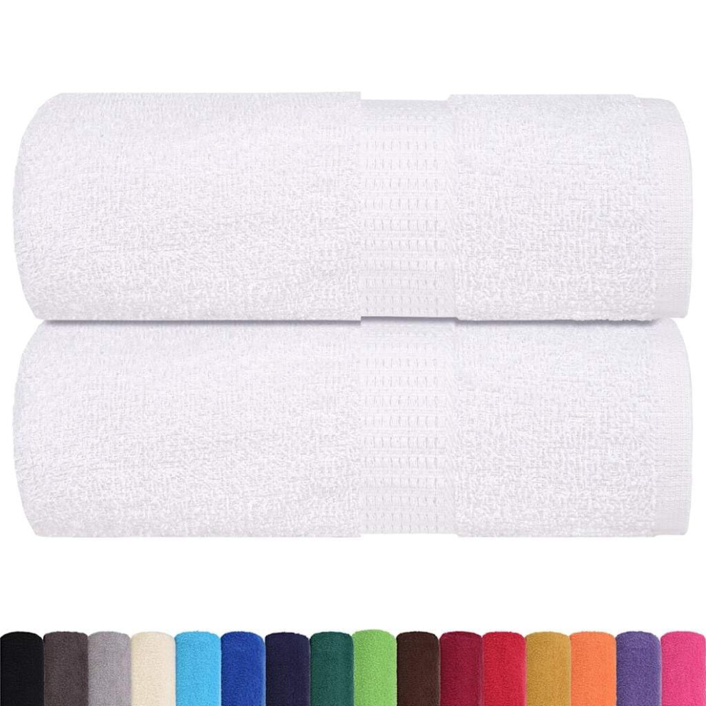 vidaXL Guest Towels 2 Pieces White 30 x 50 cm 360 g/m 100% Cotton-image-OPC-PGBYRTK-NEW