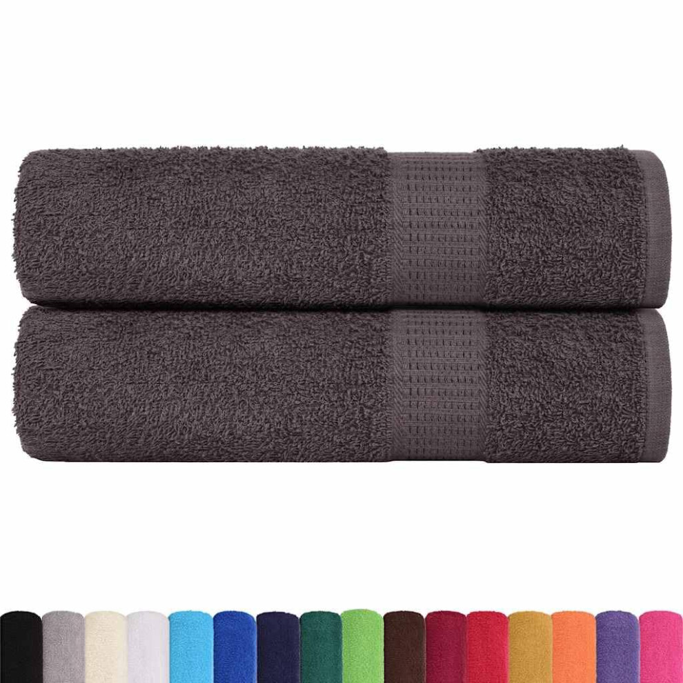 Vidaxl 2 X Hand Towels Anthracite 50 X 100 Cm 360 G/M 100% Cotton