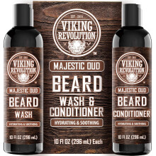 Viking Revolution Beard Wash and Beard Conditioner for Men with Argan Oil and Jojoba Oil - Beard Softener and Strengthener Beard Care Beard Shamp
