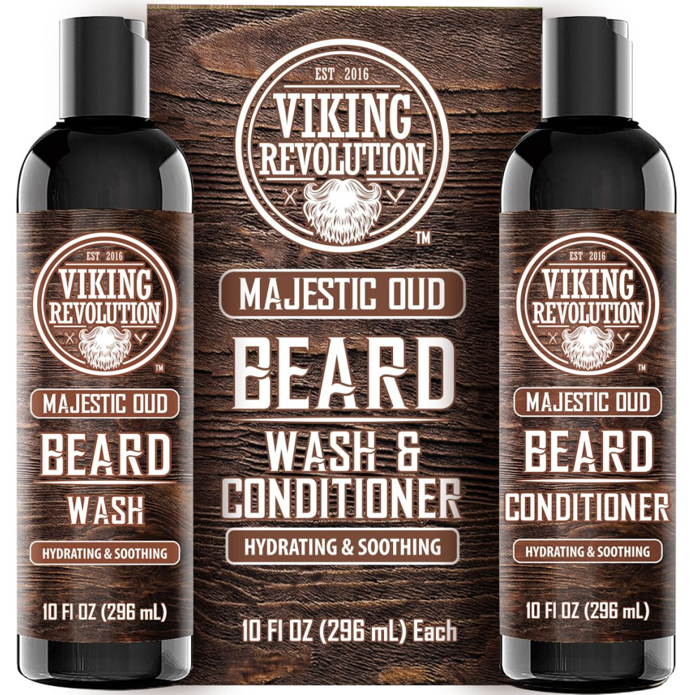 Wikinger-Revolution Viking Revolution Beard Wash And Beard Conditioner For Men With Argan Oil And Jojoba Oil - Beard Softener And Strengthener Beard Care Beard Shampoo An