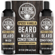 Viking Revolution Beard Wash and Beard Conditioner for Men with Argan Oil and Jojoba Oil - Beard Softener and Strengthener Beard Care Beard Shamp