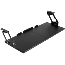 VIVO Large Under Desk 27 x 11 inch Computer Keyboard and Mouse Tray with Swinging Height Adjustment 12 Settings Platform Drawer for Typing Black M