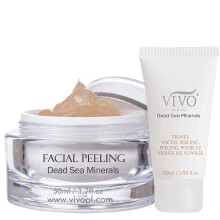 Vivo Per Lei Ansiktspeelinggel - Innehåller Döda Havets Mineraler och Nötsskalspulver - Skonsam Exfoliator