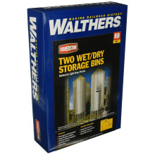 Walthers Ho Scale Cornerstone Series174 Kits da s   rie de gr   os modernos caixas de armazenamento molhado/seco (pe   as para caixas completas) 3-5/8