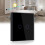 Toggle Switch,Black 2 Gang 2 Way Light Switch with LED Display Light,Tact Switch with Touch Sensor Crystal Glass Panel-No Neutral Wire 1