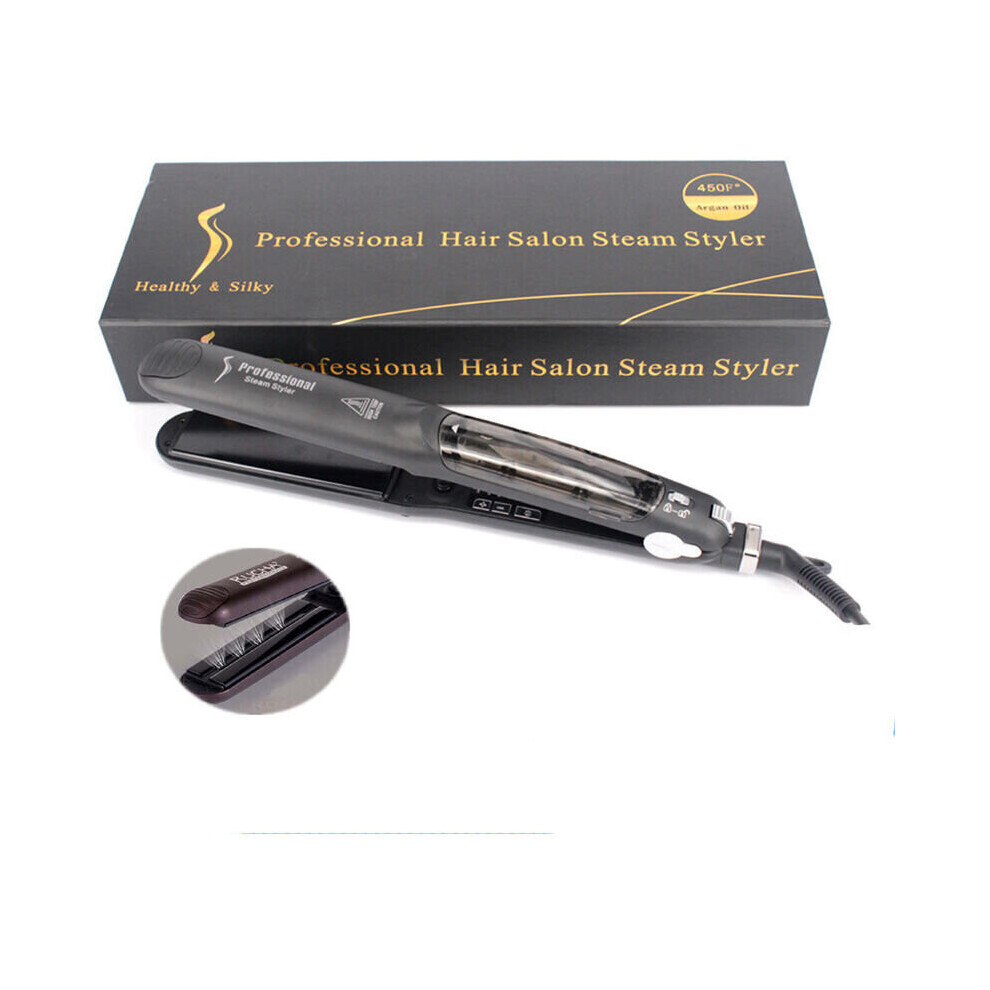 Professional Steam Hair Straightener Flat Iron Injection Paint 450F Straightening Irons Hair Styling Care