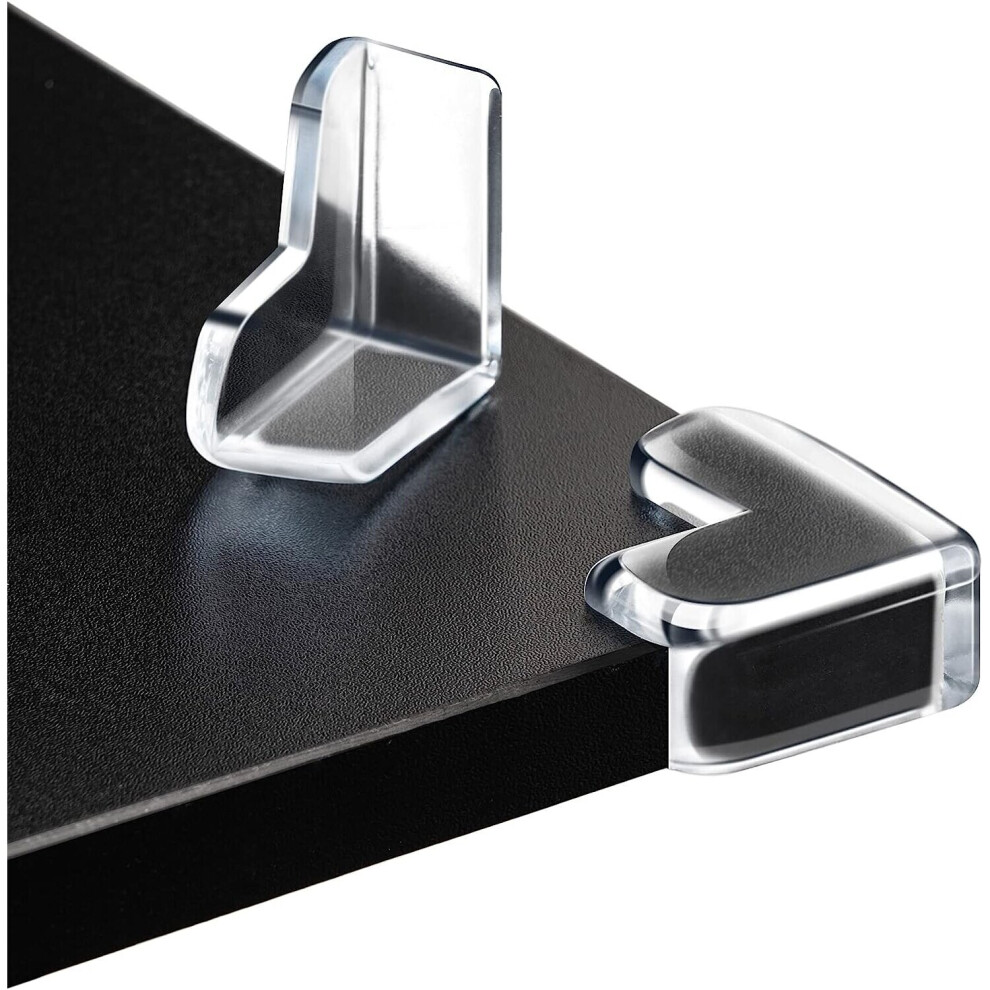 Baby Table Corner Protector, 12 Pieces Transparent Corner Protectors, Baby Table Corner Safety, Soft, Comes with Replacement Stickers