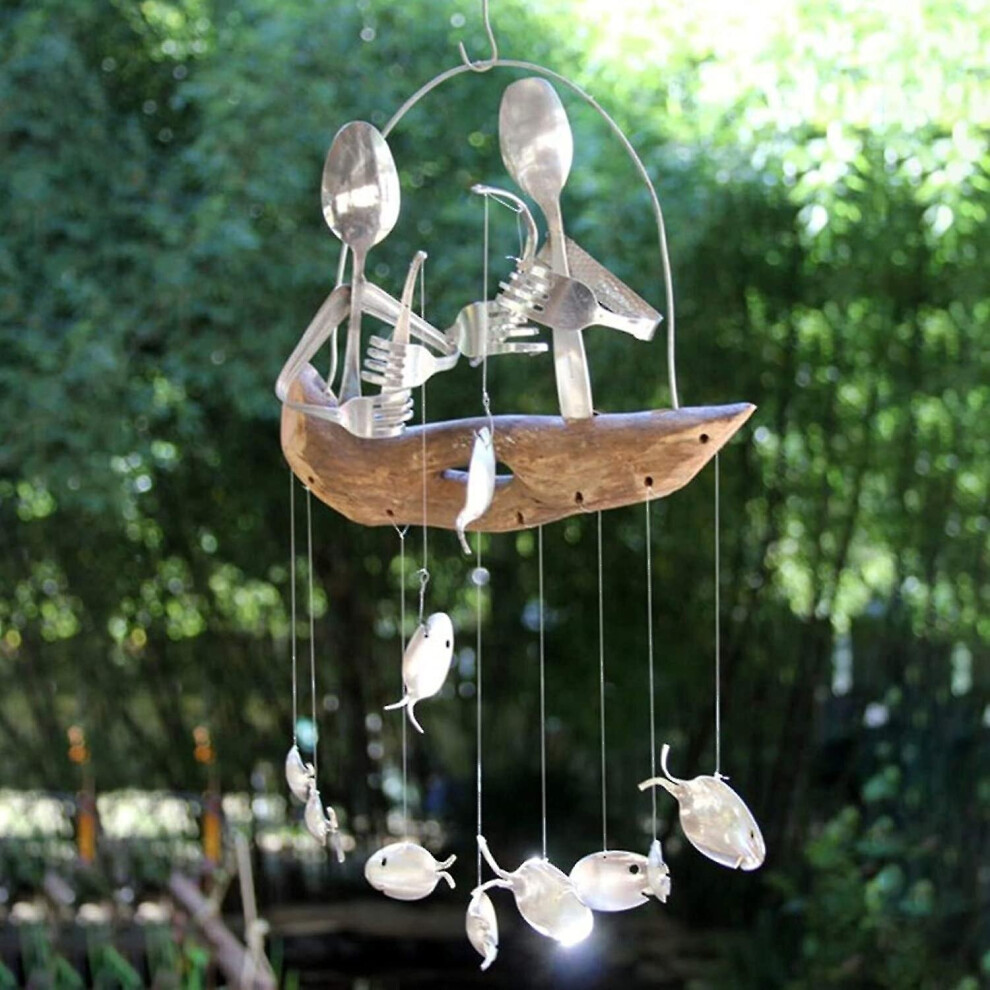 Small Spoon Fish Wind Chimes Creative Coastal Style Design