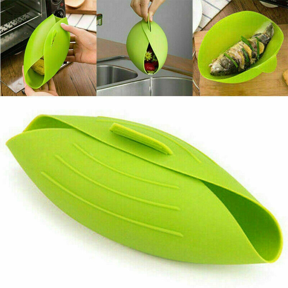 2x Silicone Bread Baking Pan, Folding Bowl, Steamed Fish Bowl, Baking Mixing Silicone Microwave