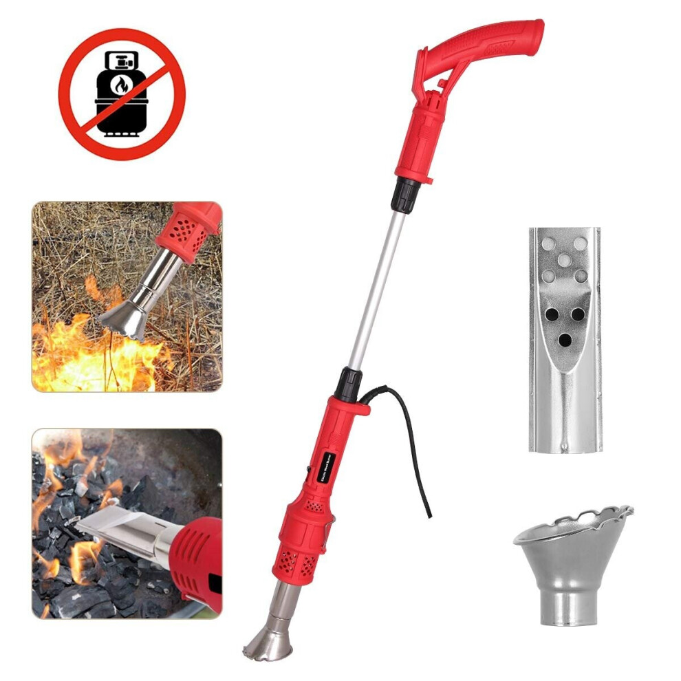 Electric Weed Burner, Weed Burner with Nozzle - Burn Grass and Charcoal 2 in 1 Thermal Weed Stick, Up to 650? Powerful Weed Killer Tool