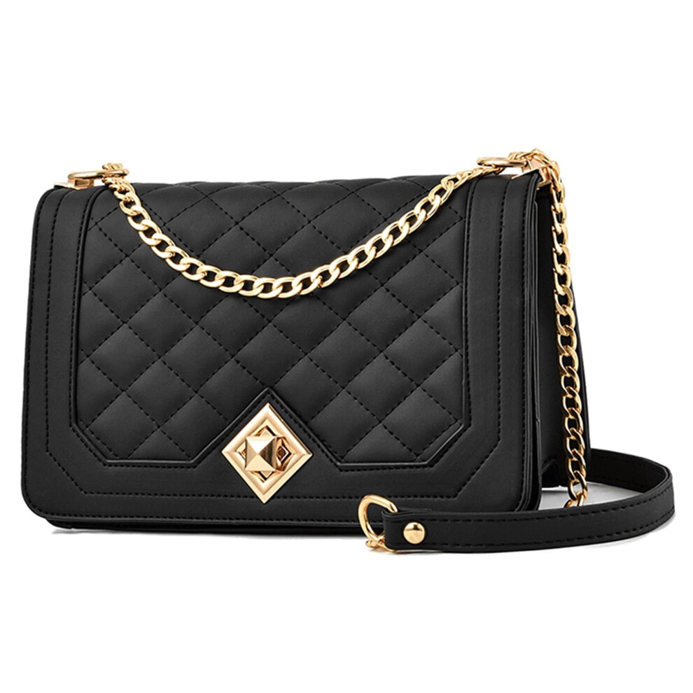 Crossbody Bags for Women Small Handbags PU Leather Shoulder Bag Purse Evening Bag Quilted Satchels with Chain Strap