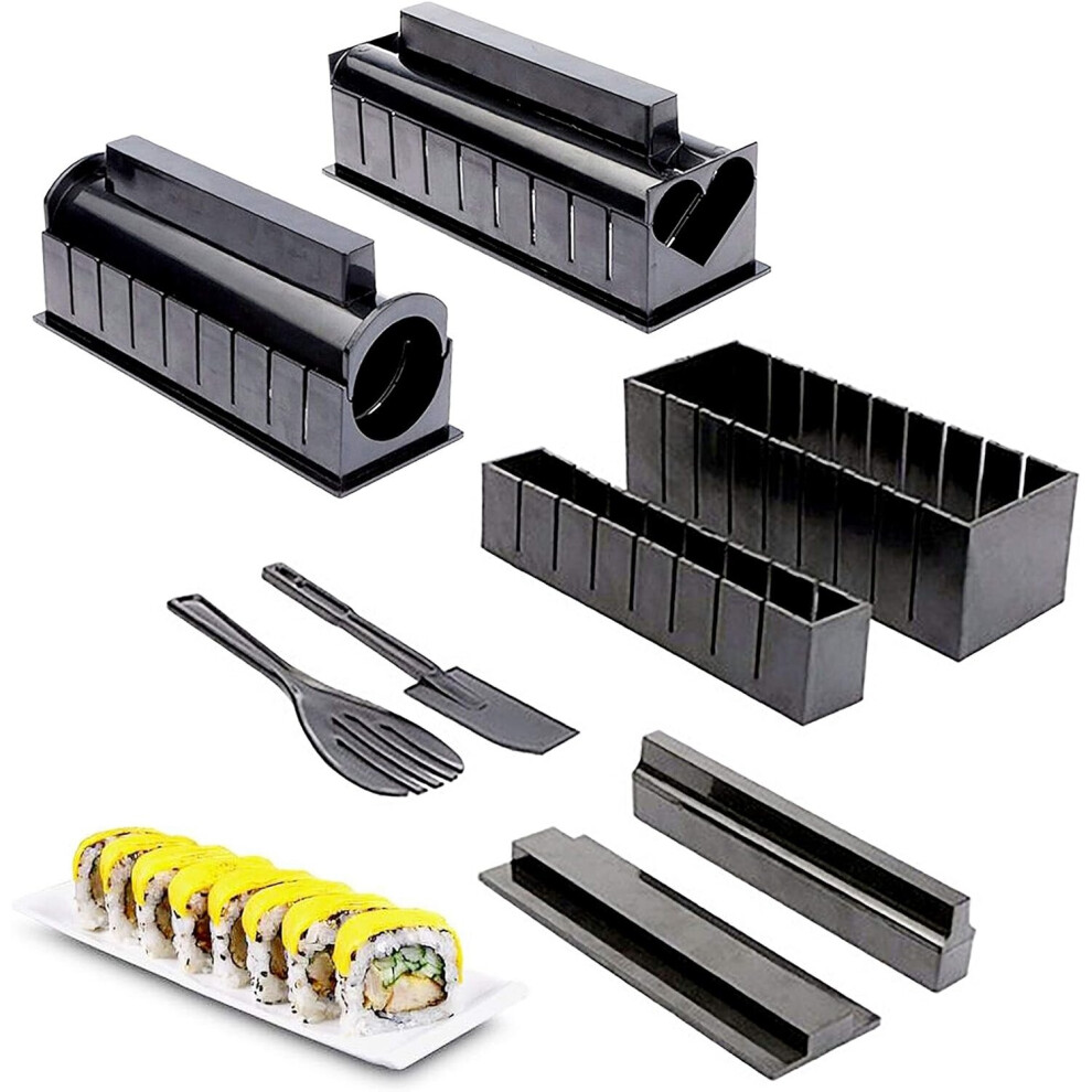 Sushi Making Kit, 10 Piece Sushi Molds, Easy DIY Kitchen
