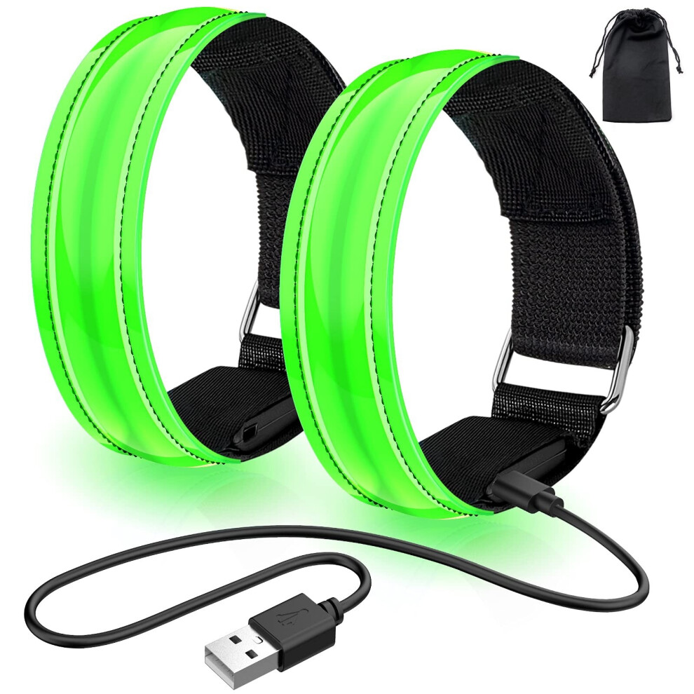 lanpard Rechargeable LED Armband | High Visibility Led Running Lights for Runners | Reflective Running Gear Light Up Armbands Reflectors | Runnin