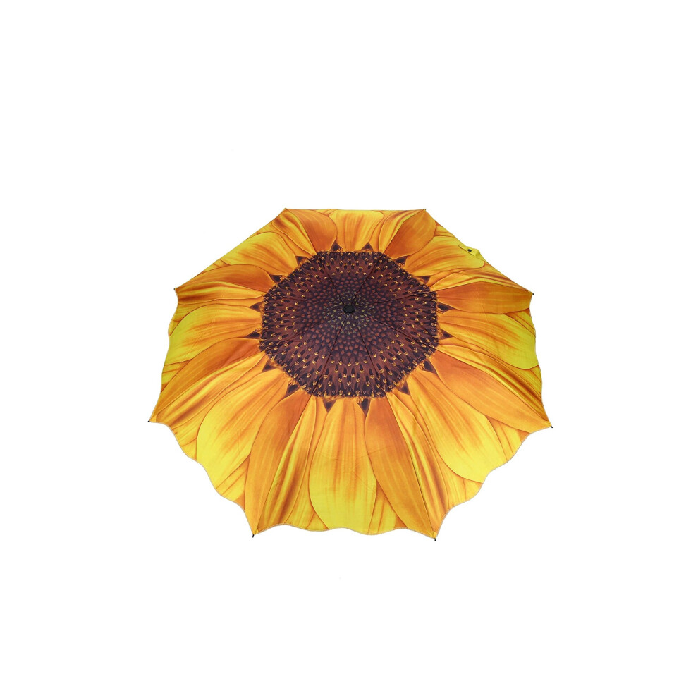 Umbrella Windproof Travel Umbrella - Compact Folding Portable Umbrella with Sunflower Pattern - Golf Umbrella for Rain Sun Men and Women Outdoor,