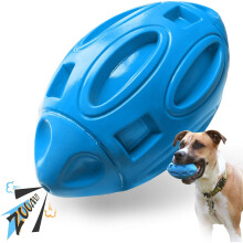 EASTBLUE Squeaky Chew Toy for Aggressive Dogs Rubber Chew Ball with Squeaky Sound. Strong and durable for medium and large dogs.