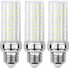 SAUGLAE 20W LED Corn Light Bulbs, 6000K Cool White, E27 Base, 3-Pack