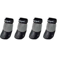 Pack Waterproof Protective Dog Boots Anti-Slip Socks Shoes for Small and Large Dogs - L