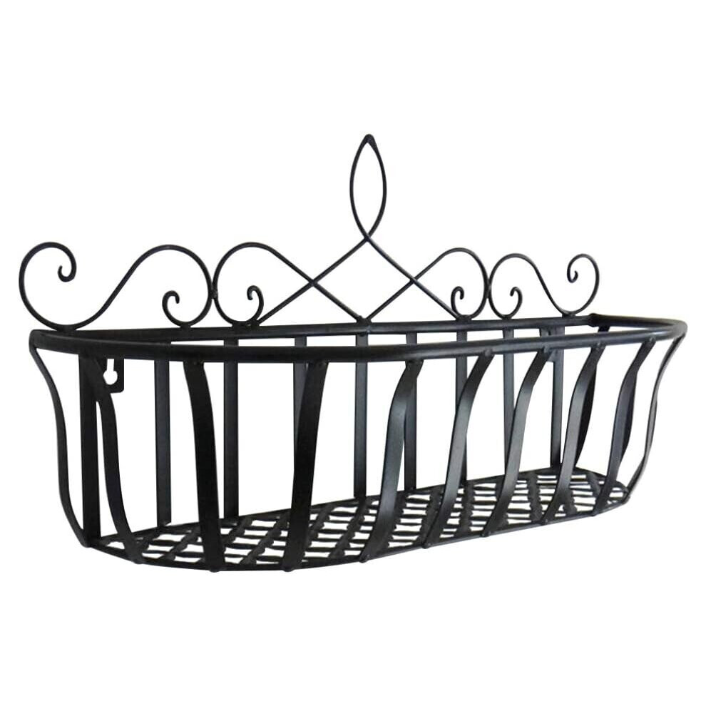 Bathroom Black Wrought Iron Wall Shelf Rustic Iron Wall Shelf Organizer Flower Pot Storage Rack Rustic Home Decor Shelf