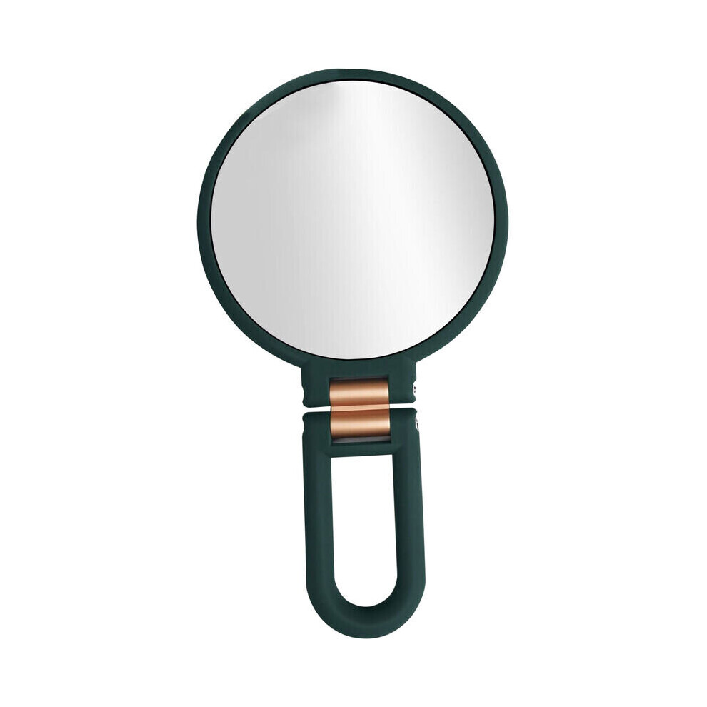 10X/15X Magnifying Pocket Mirror Double-Sided Folding Handle Portable Travel Magnifying Hand Mirror Pedestal Makeup Mirror