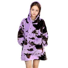 Tragbare Decke, Sweatshirt, Hoodie, Kinder, Madchen, leicht, gemutlich, lila, flauschige Fleecedecke mit Tasche, Geburtstagsgeschenke fur Teenage