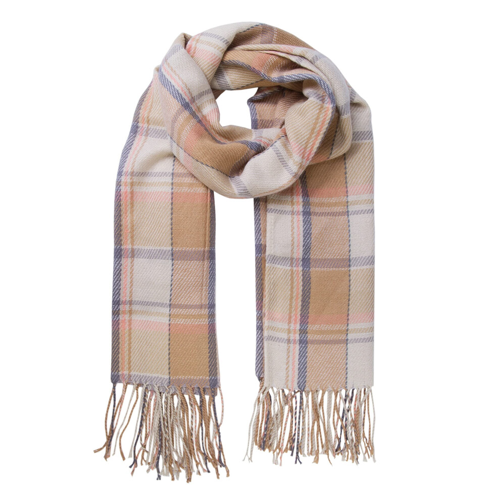 Fashion Women'S Winter Scarf, Checked, Oversized Square Blanket Scarf, Checked Tartan Stripes