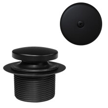 Westbrass Tip-Toe Coarse Thread Tub Trim Set with 1-Hole Overflow Faceplate Matte Black R93-62 1-Pack