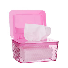 Whiidoom Wipes Dispenser  Baby Wipe Holder Refillable Wipe Container Case  Visible and One-hand Operation  Keep Wipes Fresh and Clean (Pink)