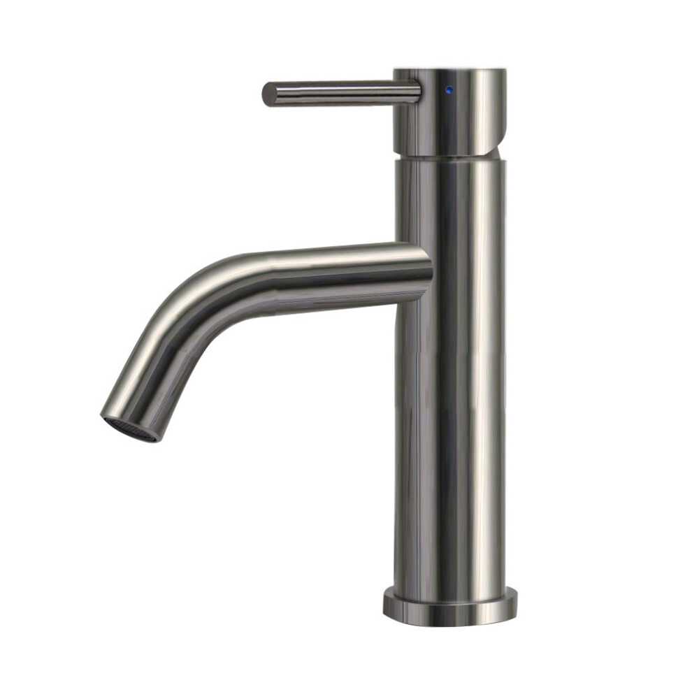 Photos - Tap Hidden Part Whitehaus collection WHS8601-SB-PSS Waterhaus Hole Single Lever Bath Faucet Polished Stainless Steel