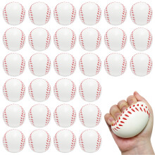 Whkvnng 30PCS Suuri 2,5 tuuman baseball-stressipallo Stressin lievityspallot Purista urheilupallo Purista vaahtomuovi baseball teemalliseen baseball-s