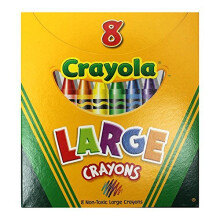 Wholesale CASE of 25 - Crayola Superior Quality Large Crayons-Large Crayons Tuck Bx Permanent/Waterproof 8/BX Ast