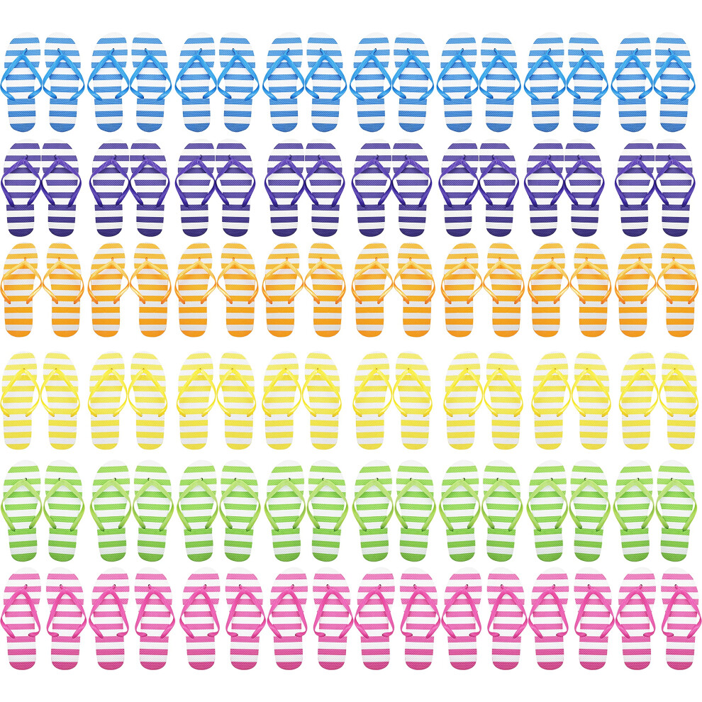 Tongs En Gros, 48 Paires, Plusieurs Couleurs, Pour Hommes, Femmes, Enfants, Mariage, Plage, Piscine, F Te, Lot De Pantoufles-image