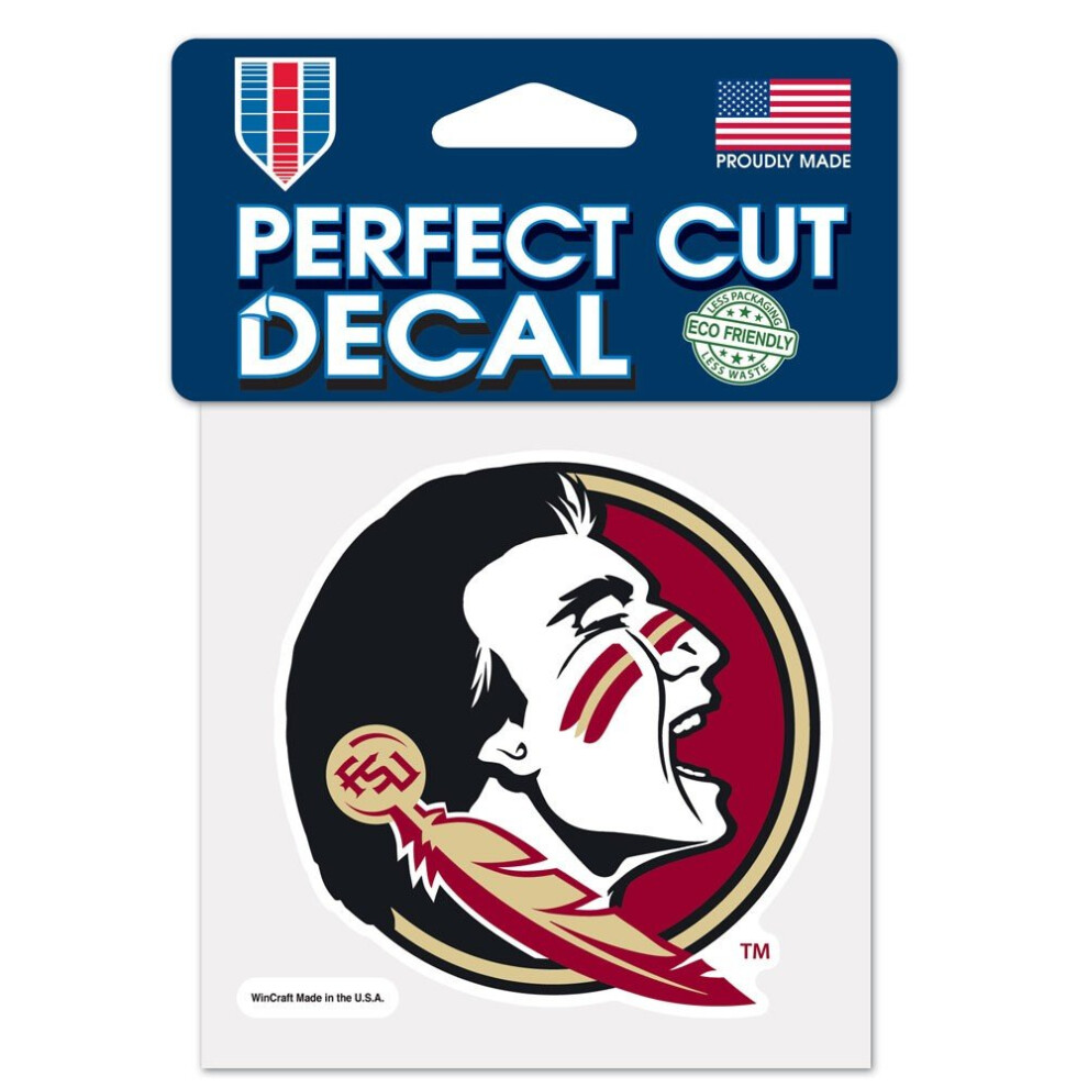 Wincraft Ncaa Florida State University 52840014 Perfect Cut Color Decal 4"""" X 4"""" Black 032085528407