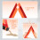 WORKKOOL 3 Pack Foldable Warning Reflective Triangles with Carrying Case Heavy Base Roadside Triangles for Vehicles Breakdown Safty Reflector DOT A 3