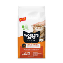 WORLD'S BEST CAT LITTER Low Tracking & Dust Control Multiple Cat Unscented 15-Pounds - Natural Ingredients  Quick Clumping  Flushable & Made in USA -