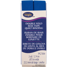 Wrights Snorkel Blue Double Fold Quilt Binding 7/8"""" X3yd  1 Count (Pack of 1)