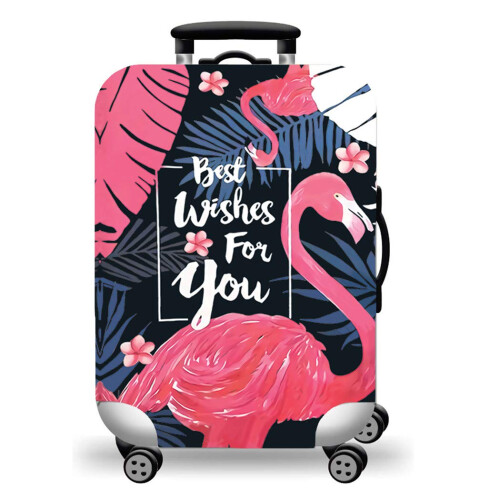 Wujiaoniao Travel Bagage Cover Protector de mala de bagagem Fit para bagagem de 18 a 32 polegadas (s (para bagagem de 18 a 20 polegadas) Flamingo