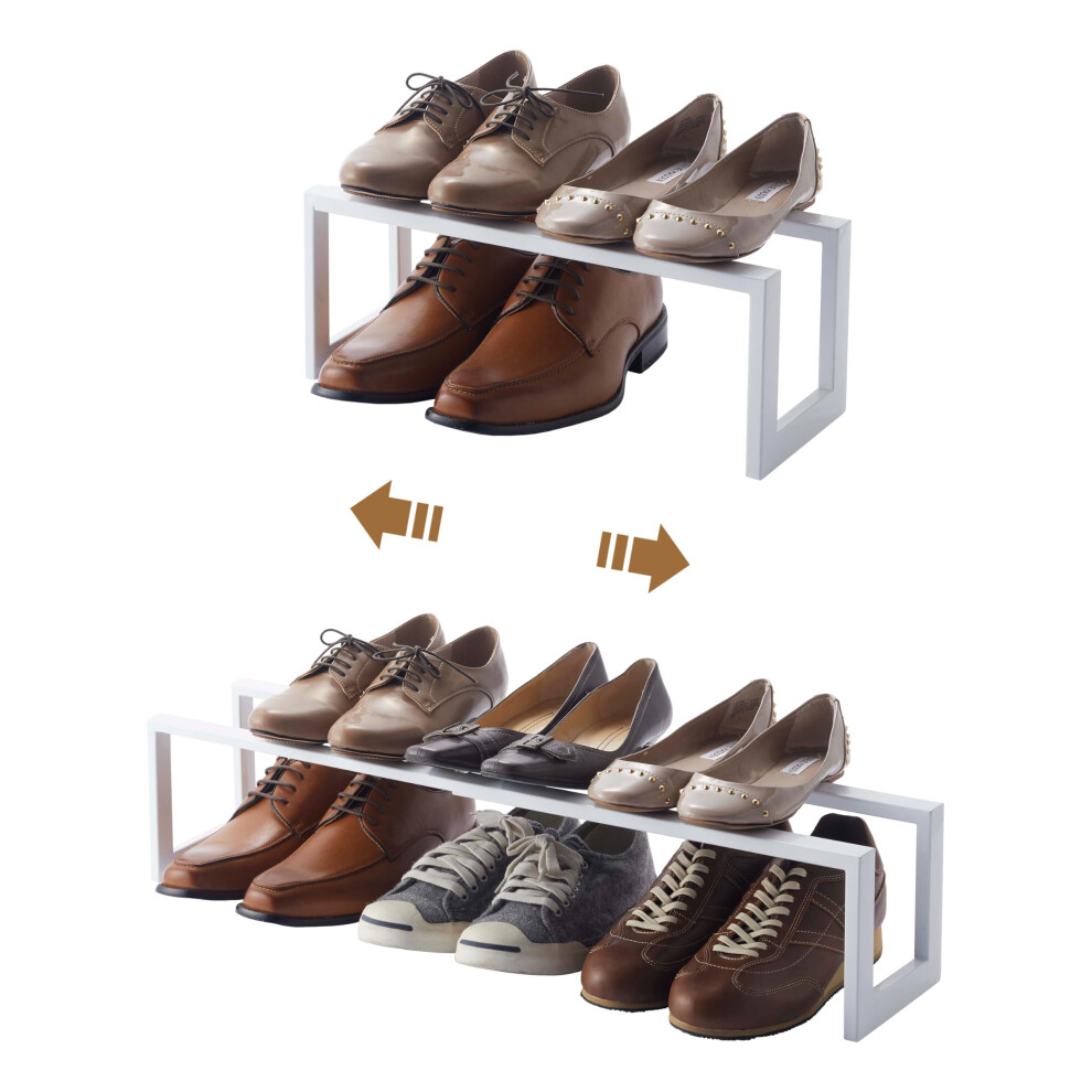 Yamazaki Expandable Home Adjustable  Small | Steel | Shoe Rack  Single  White-image-OPC-PGBYVVP-NEW